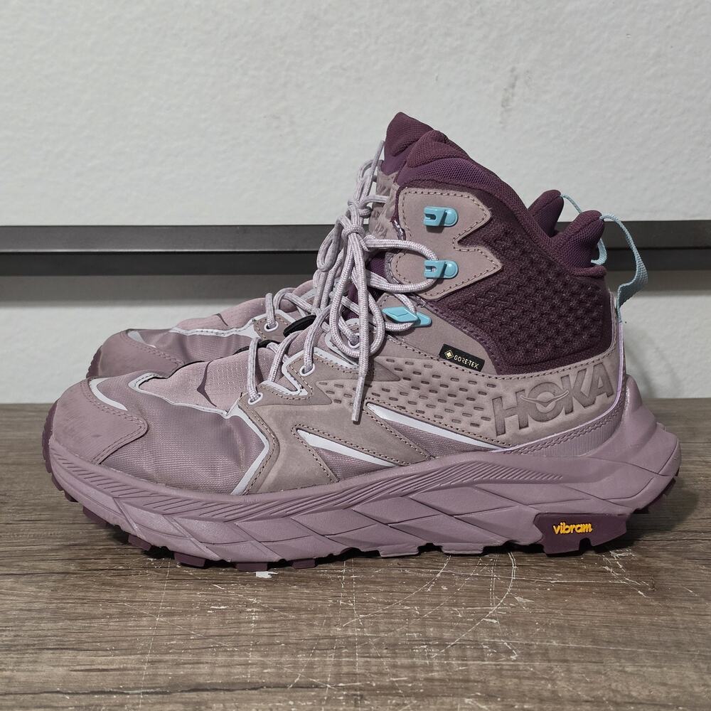 Hoka One One Anacapa Mid GTX Women's Outdoor Hiking Boots Shoes Size 10 Purple